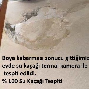 boya kabarması sonucu oluşan su kaçağı tespiti